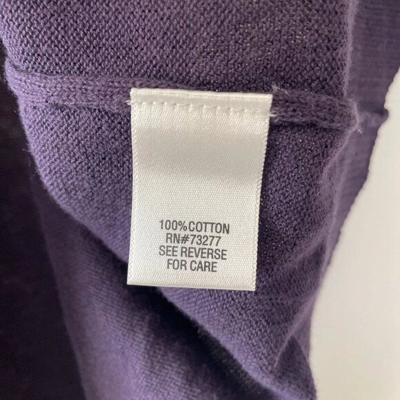 NWT Croft & Barrow Womens Purple Studded Detailing Cardigan Sweater Size PXL - Picture 4 of 9